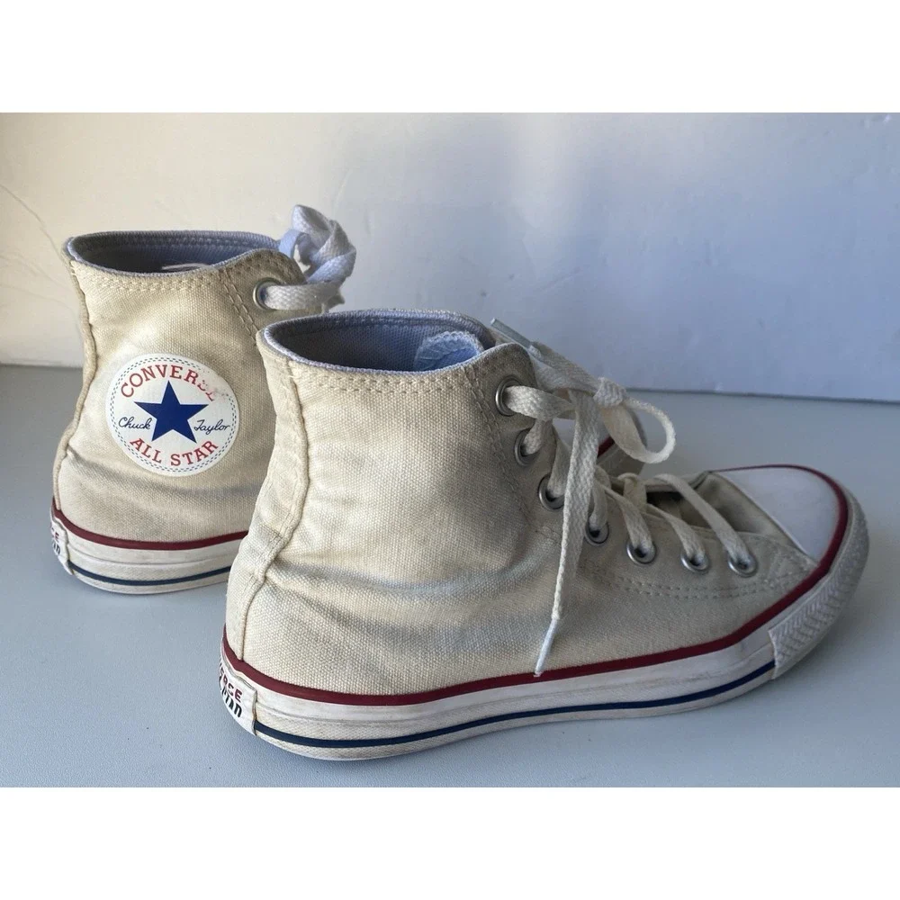 Converse Chuck Taylor All Star High Top Sneakers Unbleached White Womens 6.5